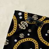 90's Hip Hop Rap Music Gold Cuban Link Chain Strandtuch (Beispiel)