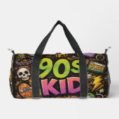 90s Kids Retro Pizza Fun Pattern Duffle Bag (Vorderseite)