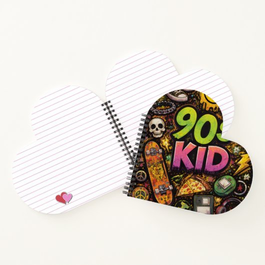 90s Kids Retro Pizza Fun Pattern Notizblock (Innenseite)