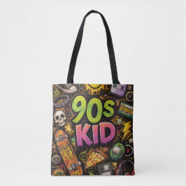 90s Kids Retro Pizza Fun Pattern Tasche