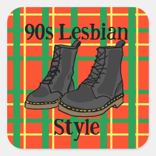 90s Lesbian Style Sticker (Vorderseite)