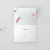 90's PARTY Theme Pattern Danke Karte (Innenseite)