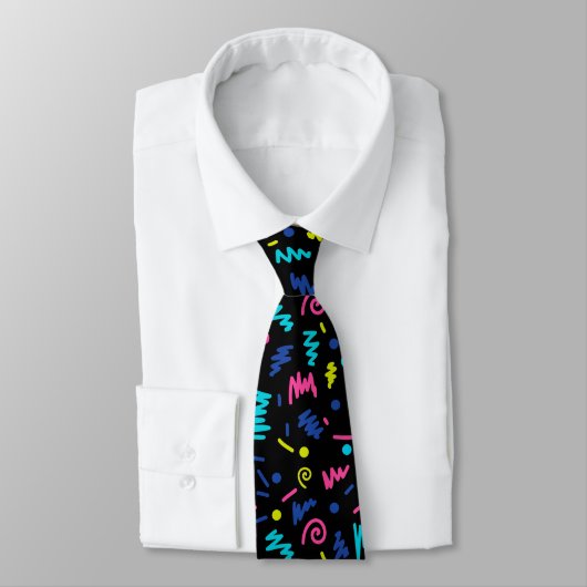90s Pattern Tie Krawatte (Gebunden)