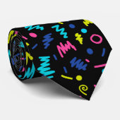 90s Pattern Tie Krawatte (Gerollt)