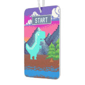 90s Pixel Gamer Pixelated - Dinosaur Illustration Autolufterfrischer (Links)