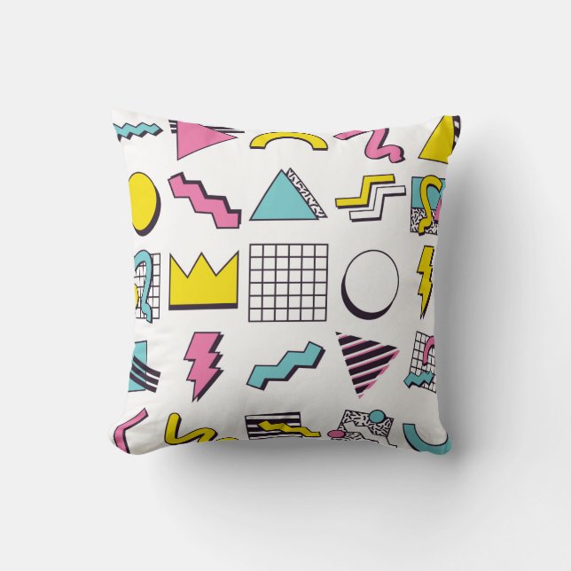 90's Pop Memphis Design Elements  Kissen (Vorderseite)