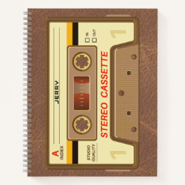 90s Retro Cassette Tape with Name Notizblock