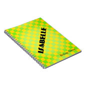 90s Retro Checkerboard Personalized Notebook Notizblock (Rechte Seite)