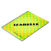 90s Retro Checkerboard Personalized Notebook Notizblock (Linke Seite)