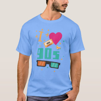 90s retro party design 90s love vintage men women T-Shirt