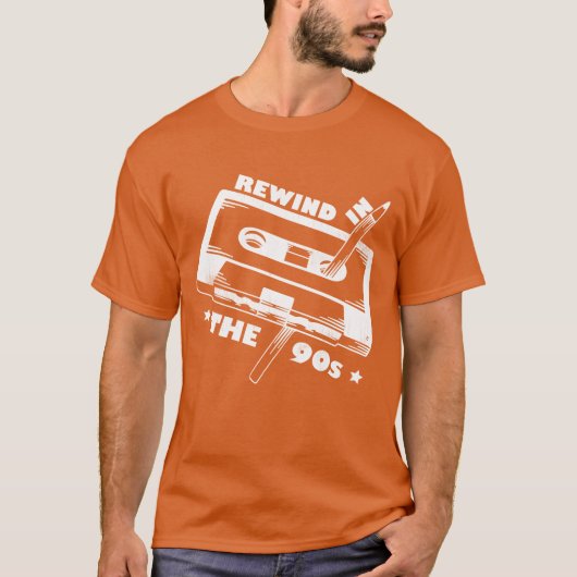 90s Retro Rewind A Cassette With Pencil Costume gi T-Shirt (Vorderseite)