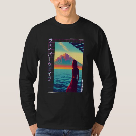 90's Retro Synthwave Japanese Vaporwave Art Otaku  T-Shirt (Vorderseite)