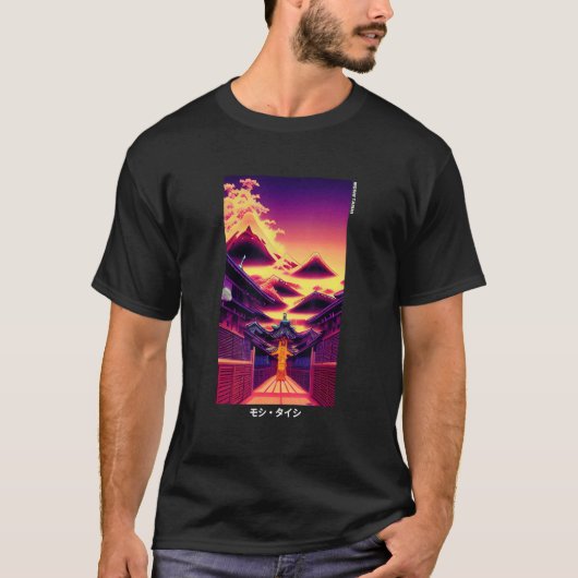 90's Retro Synthwave Japanese Vaporwave Otaku Aest T-Shirt (Vorderseite)