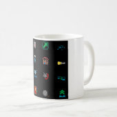 90s Retro Tech and Web Icon Pattern Kaffeetasse (VorderseiteRechts)