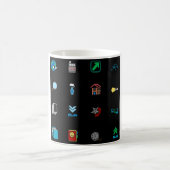90s Retro Tech and Web Icon Pattern Kaffeetasse (Mittel)