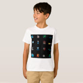 90s Retro Tech and Web Icon Pattern T-Shirt (Vorne ganz)