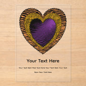 90s Rockabilly Punk Heart Tattoo Style Pattern Acryleinladungen (Vorderseite)