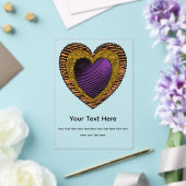 90s Rockabilly Punk Heart Tattoo Style Pattern Acryleinladungen (In Situ (Hochzeit))