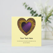 90s Rockabilly Punk Heart Tattoo Style Pattern Einladung (Stehend Vorderseite)