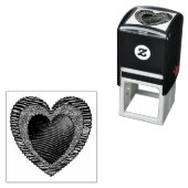 90s Rockabilly Punk Heart Tattoo Style Pattern Permastempel (Beispiel)