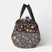90s Smiley Faces Mushrooms Retro Pattern Duffle Bag (Rechts)