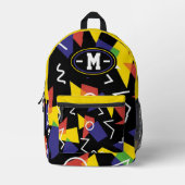 90s Street funky retro Bedruckter Rucksack (Vorderseite)