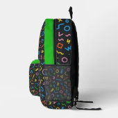 90s Street Icons – Memphis Style Abstract Bedruckter Rucksack (Rechts)