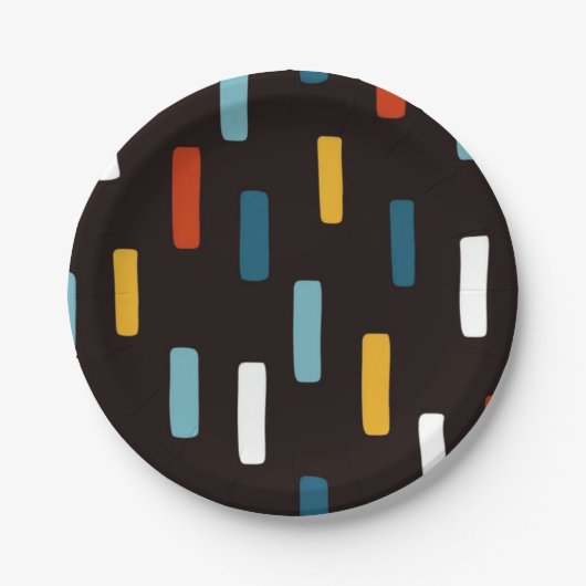 90s Street Icons seamless scandinavian pattern Pappteller (Vorderseite)