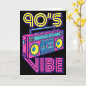 90s Vibe Boom Box Radio Retro Music Lover Men Wome Karte (Gelbe Blume)