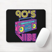 90s Vibe Boom Box Radio Retro Music Lover Men Wome Mousepad (Mit Mouse)