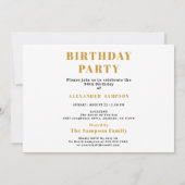 90th Birthday 1936 Legend White & Gold Photo Einladung (Rückseite)