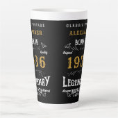 90th Birthday 1936 Legendary Retro Milchtasse (Vorderseite)