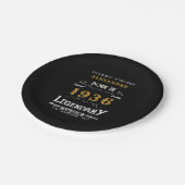 90th Birthday 1936 Legendary Retro Pappteller (Schrägansicht)