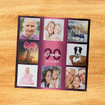 90th birthday 90 Foto von Woman Purple Puzzle<br><div class="desc">A gift for a woman's 90th birthday,  celebrating her life with a leibe of 8 of your fotos. Templates for a name,  alter 90 and date. Date of birth or the date of the anniversary. Dark purple and white colored letters. Girly and feminine purple gradient background color.</div>