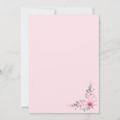 90th Birthday Card For Women Pink Flower Karte (Rückseite)