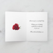 90th birthday card with roses and leaves karte (Innenseite)
