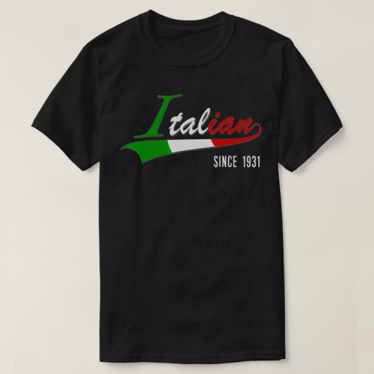 90th Birthday gift Italian Since 1931 90 years bor T-Shirt (Design vorne)