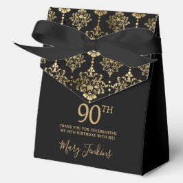 90th Birthday Gold Elegant Thank You  Geschenkschachtel