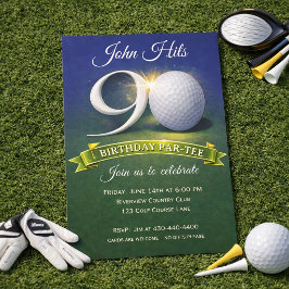 90th Birthday Golf Theme  Einladung