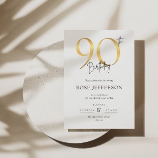 90th Birthday Invitation Einladung