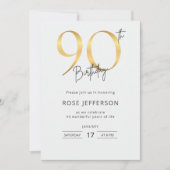 90th Birthday Invitation Einladung (Vorderseite)