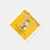 90th Birthday Modern Fiesta Cheers to 90 Years  Serviette (Ecke)
