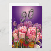 90th Birthday Party Invitation Einladung (Vorne/Hinten)
