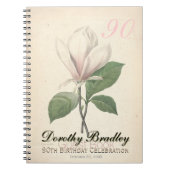 90th Birthday Party Magnolia Custom Guest Book Notizblock (Vorderseite)