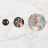 90th birthday Photos Gold Confetti Konfetti (Vorderseiten)