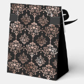 90th Birthday Rose Gold Elegant Thank You Geschenkschachtel (Rückseite)