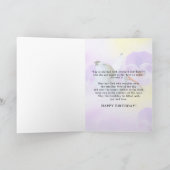 90th Ibis Bird and Pansy Birthday Card Karte (Innenseite)