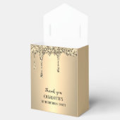 90th Ninety Elegant Birthday Party Gold Geschenkschachtel (Geöffnet)