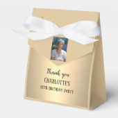 90th Ninety Elegant Birthday Party Gold Geschenkschachtel (Vorderseite)