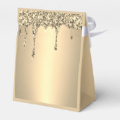 90th Ninety Elegant Birthday Party Gold Geschenkschachtel (Rückseite)